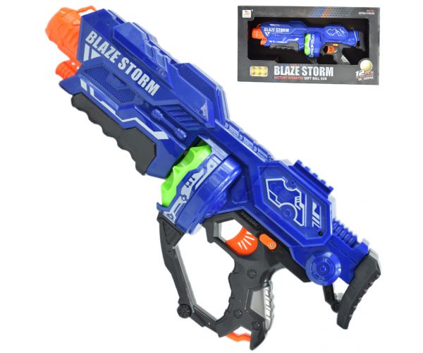 Blaze Storm: Nagy elektromos szivacslövő fegyver töltényekkel 44x20cm