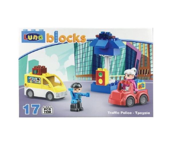 Blocks: Közlekedési rendőr építőjáték 17db-os szett