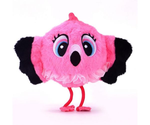 Bouncibles: Minge de pluș săltăreață - Mimi, flamingo roz