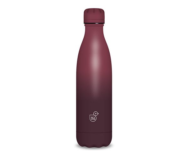 Bordeaux culoare sticla de apa metalica cu pereti dubli 500ml