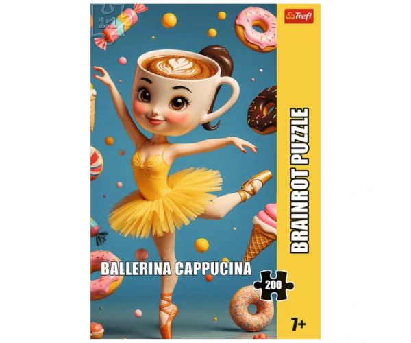 Brainrot: Puzzle Balerina Capuccina, 200 de piese