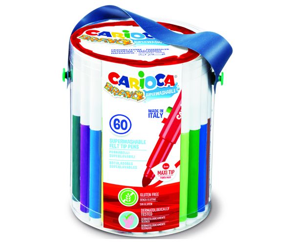 Bravo set marker care se poate spăla 60 bucăţi - Carioca
