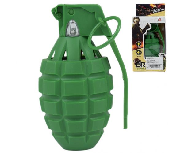 Breah: jucărie grenadă de mână cu sunete și lumini culoarea verde 11cm