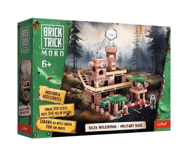 Brick Trick construim din cărămizi: Bază militară joc de construcție cu 340 de piese - Trefl