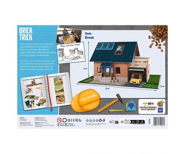 Brick Trick construim din cărămizi: Căsuță cu garaj joc de construcție cu 290 de piese - Trefl
