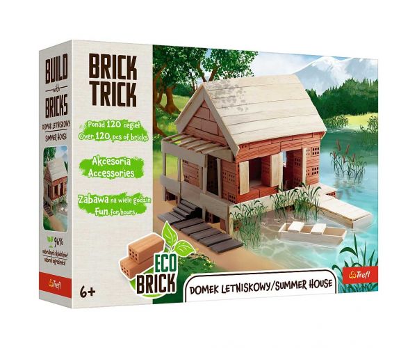 Brick Trick construim din cărămizi: Casă de vară joc de construcție cu 120 de piese - Trefl