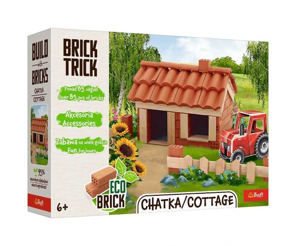 Brick Trick construim din cărămizi: Colibă joc de construcție cu 85 de piese - Trefl