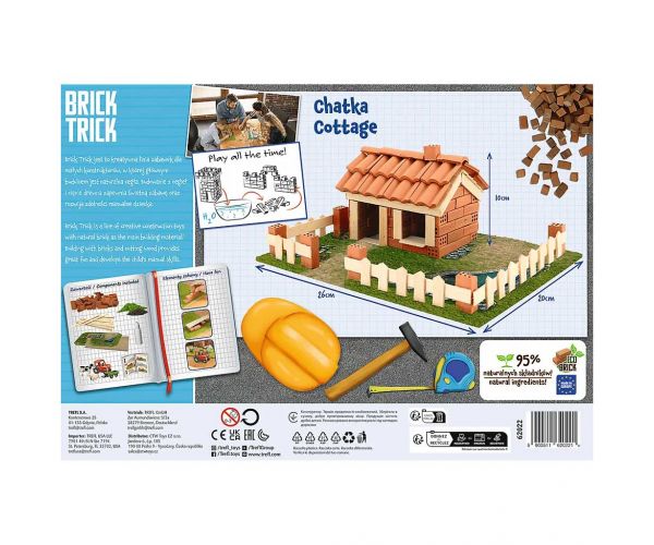 Brick Trick construim din cărămizi: Colibă joc de construcție cu 85 de piese - Trefl