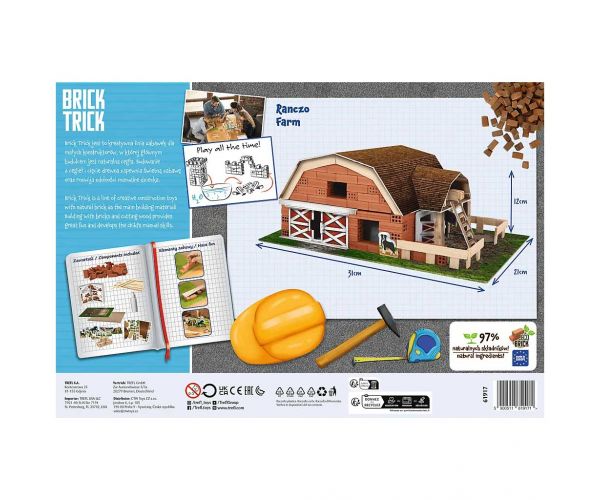 Brick Trick construim din cărămizi: Fermă joc de construcție cu 130 de piese - Trefl