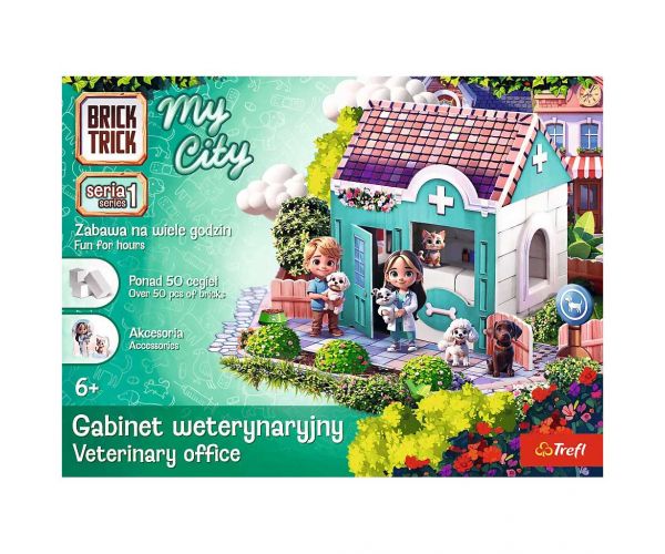 Brick Trick construim din cărămizi: My City Cabinet veterinar joc de construcție cu 50 de piese - Trefl