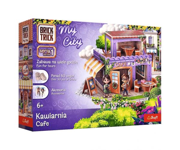 Brick Trick construim din cărămizi: My City Cafenea joc de construcție cu 50 de piese - Trefl