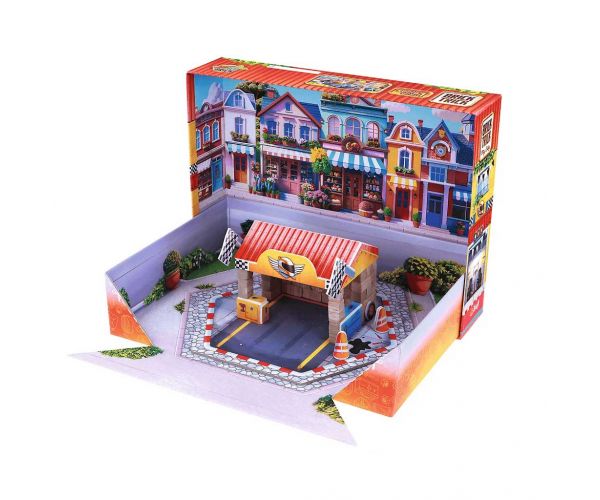 Brick Trick construim din cărămizi: My City Pit Stop joc de construcție cu 50 de piese - Trefl