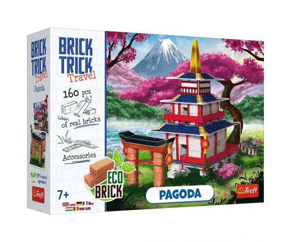 Brick Trick construim din cărămizi: Pagodă joc de construcție cu 160 de piese - Trefl