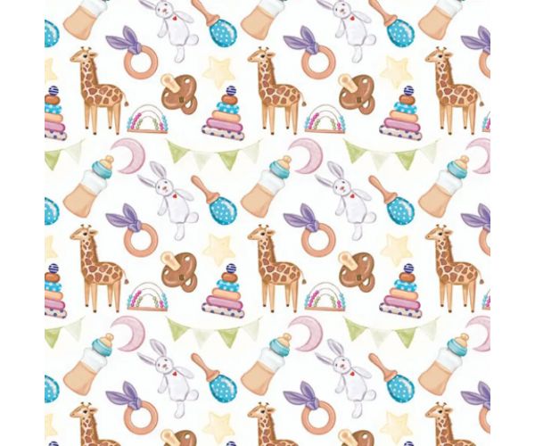 Bun venit! hârtie de ambalat pentru bebeluși unisex 100x70cm