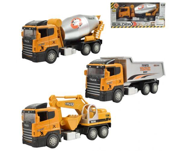 Builders: Építőipari jármű többféle változatban 22cm 1db