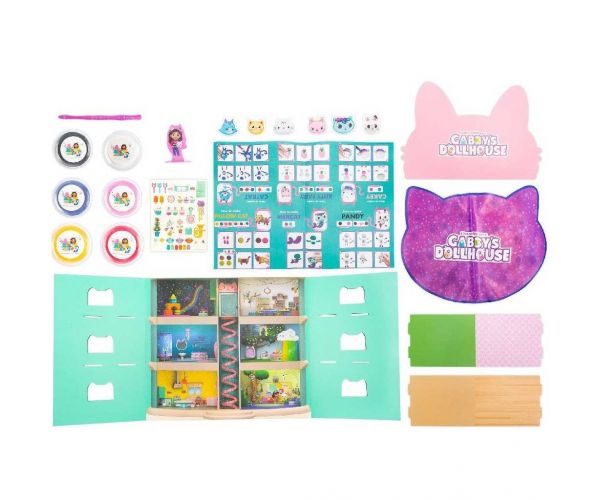 Căsuța lui Gabi: Set de plastilină cu căsuță de păpuși asamblabilă