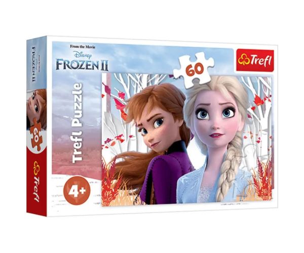 Frozen 2: Ana și Elsa aventuri magice puzzle 60 bucăți - Trefl