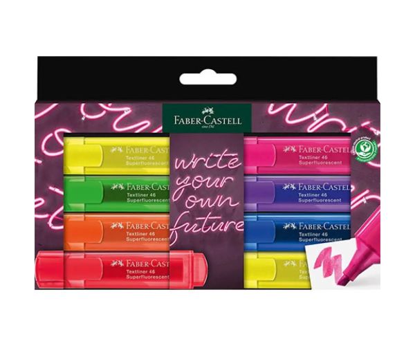 Faber-Castell: Textliner 1546 set de 8 bucăți cu culori neon