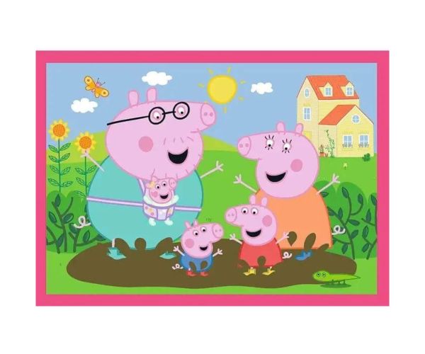 Peppa porcușor - 4 în 1 puzzle de 12,15,20,24 piese - Trefl
