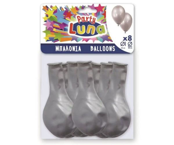 Culoarea argintiu set baloane party 8 bucăți