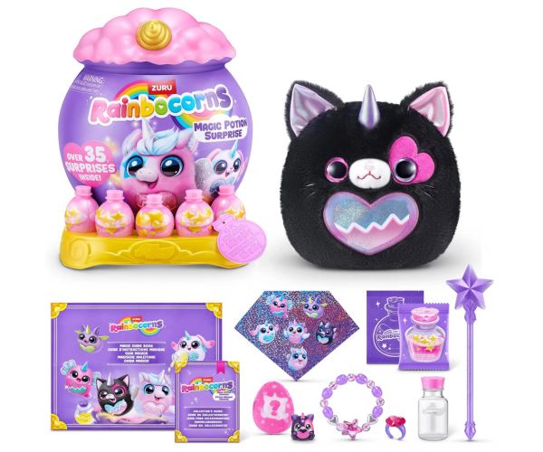 Rainbocorns: Magic Potion Surprise figură de pluș cu poțiune magică surpriză, disponibilă în mai multe variante, 1buc