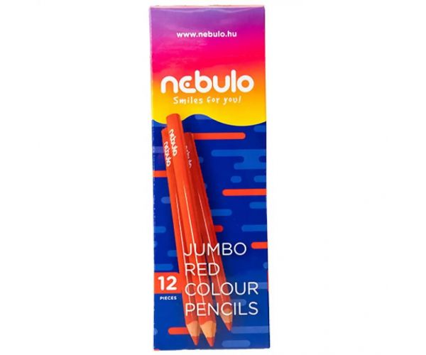 Nebulo: Jumbo creion colorat triunghi culoarea roșie 1 bucată