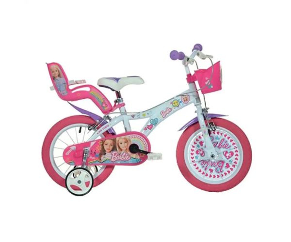 Barbie bicicletă roz-alb mărimea 14