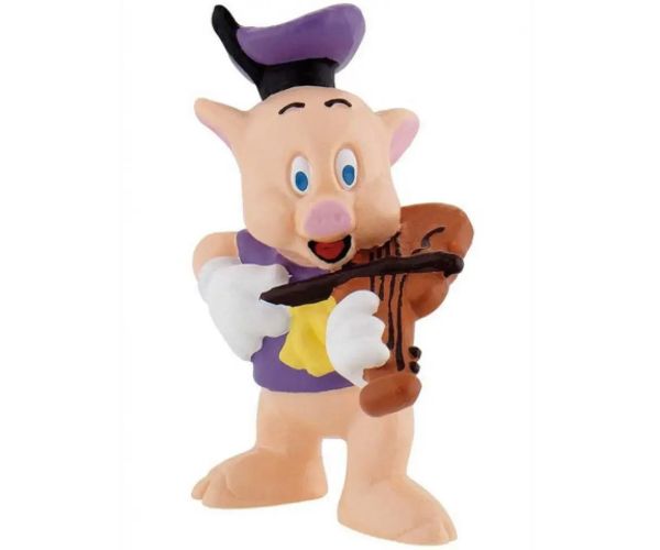 Cei trei purceluşi: Porc cu vioară figurină de joacă - Bullyland