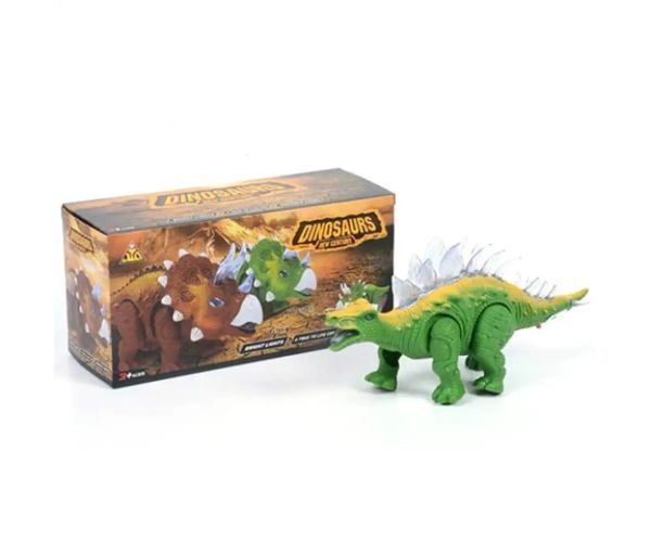 Stegosaurus dinozaur figurină culoarea verde figurină cu efecte de lumină