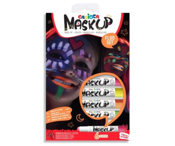 MaskUp Neon 6 bucăți vopsea pentru față set - Carioca