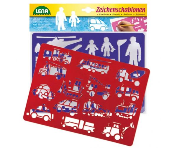LENA: Vehicule şi oameni şablon de desen