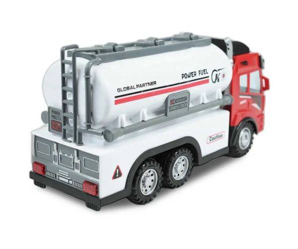 Camion cisternă de combustibil cu efecte de lumină cu telecomandă RC Scara 1/43 27 MHz 21cm