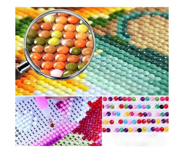 Puzzle cu diamante: Set de pictură cu diamante Papagal 10x15cm