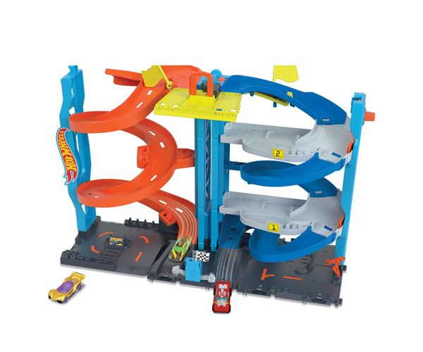Hot Wheels City: 2 in 1 turn de curse set de joacă - Mattel