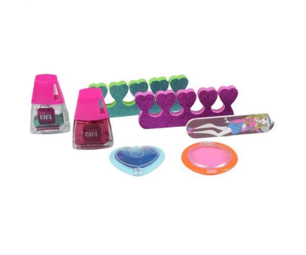 Fashion Girl: Set de machiaj cu cretă de păr, machiaj și burete
