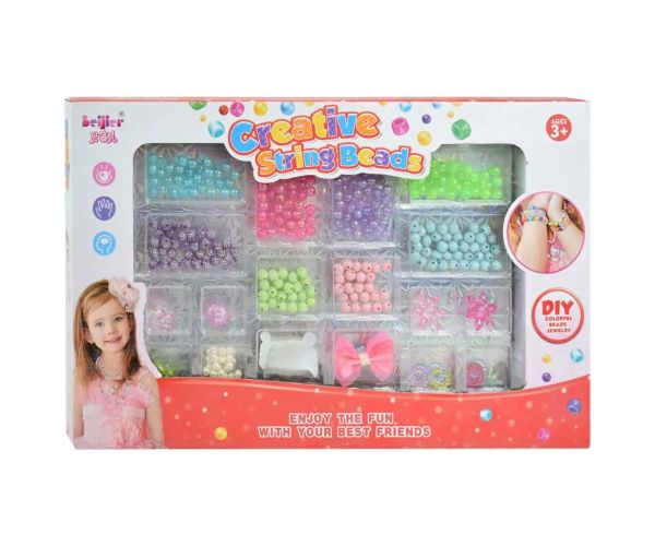 Creative StringBeads: Set de mărgele bijuterii cu peste 200+ de mărgele colorate