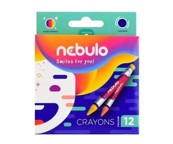 Nebulo: Set de creioane colorate 12 bucăți