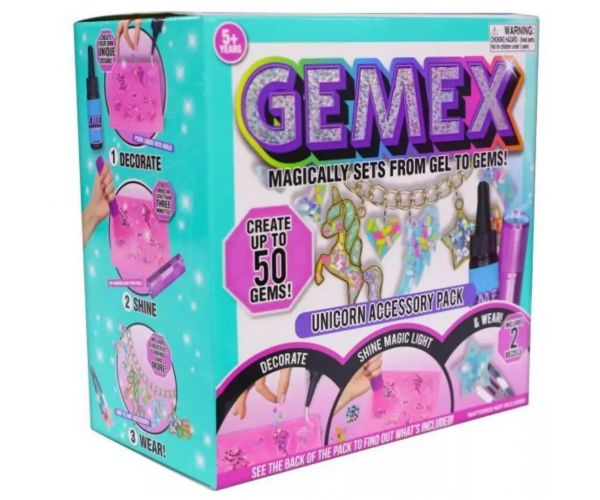 Gemex: Set de bijuterii cu unicorni din gel și pietre prețioase