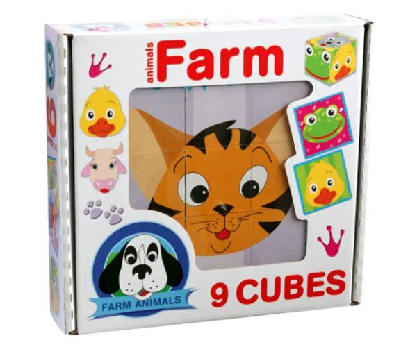 Cuburi de poveste cu animale de companie 9 bucăți
