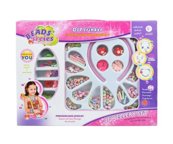 Beads Series: Set de bijuterii cu peste 200+ de mărgele colorate și bentiță
