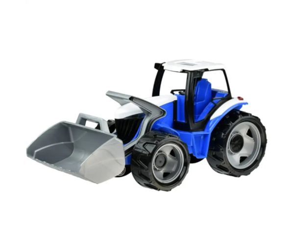 LENA: Tractor uriaş cu accesoriu albastru/alb 62cm