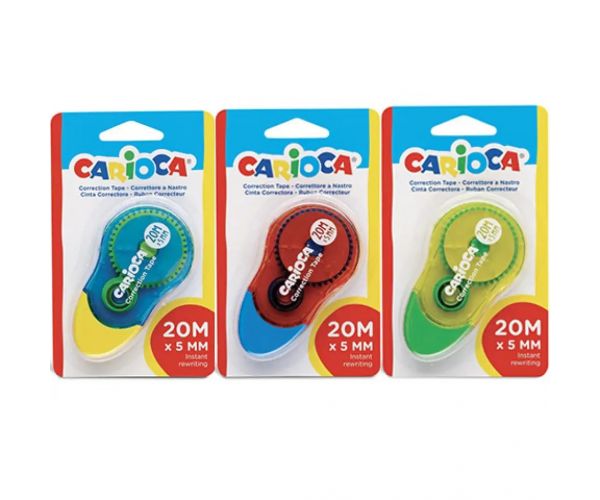 Bandă de corectare 20mx5mm în trei variante - Carioca