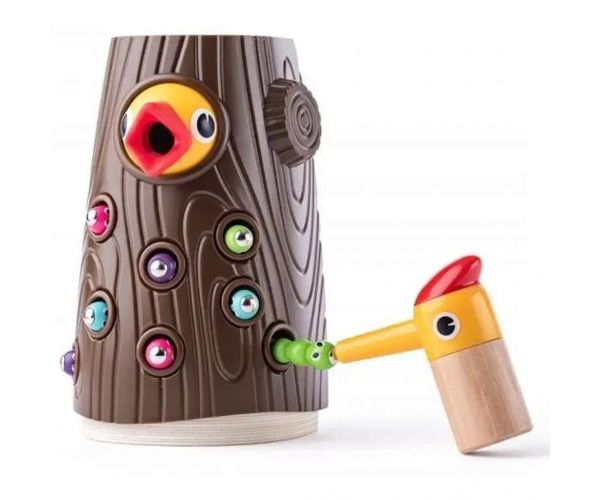 Joc de societate cu ciocănitor magnetic - Woodyland