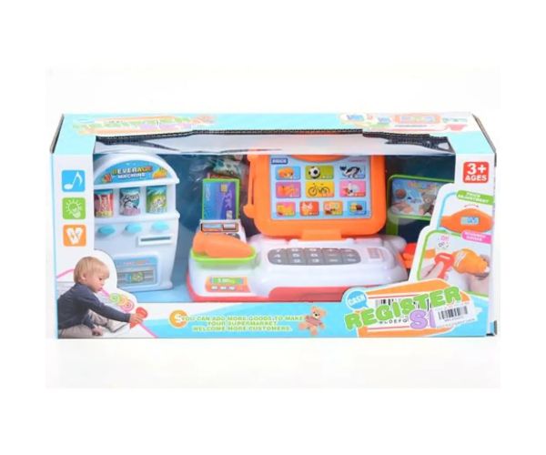 Pentru băieți casă de marcat, cu automat lichide, sunete și lumini