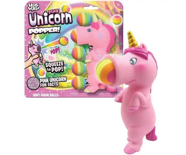 Zing: Popper unicorn roz cu bile de lansare roz