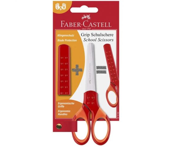 Faber-Castell: Grip foarfecă culoarea roşie
