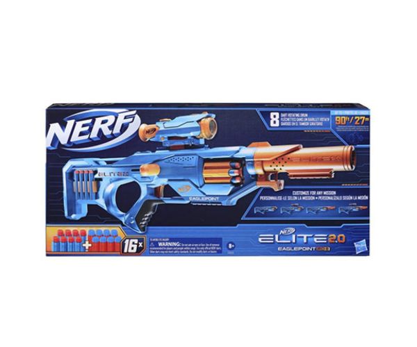 Nerf Elite 2.0 Eaglepoint RD-8 armă cu săgeți din spumă cu 16 proiectile - Hasbro