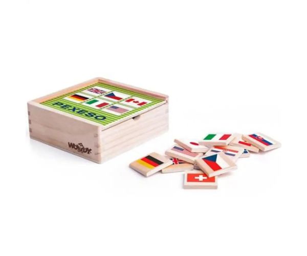 Steag joc de memorie lemn în cutie - Woodyland
