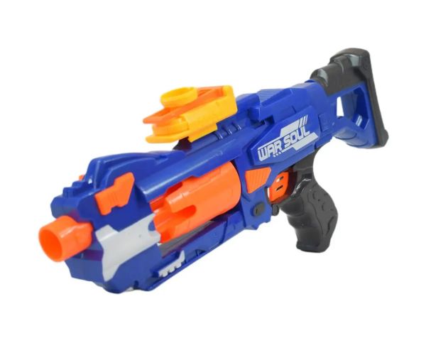 Soft Bullet Gun: Pistol manual cu magazie rotativă dimensiune 44cm