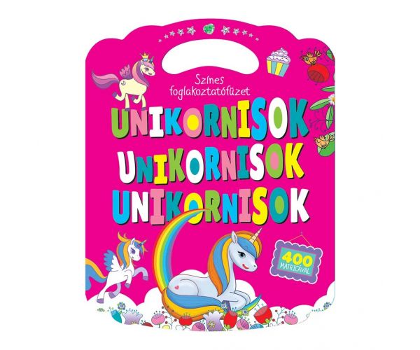 Caiet de activități colorat cu unicorni